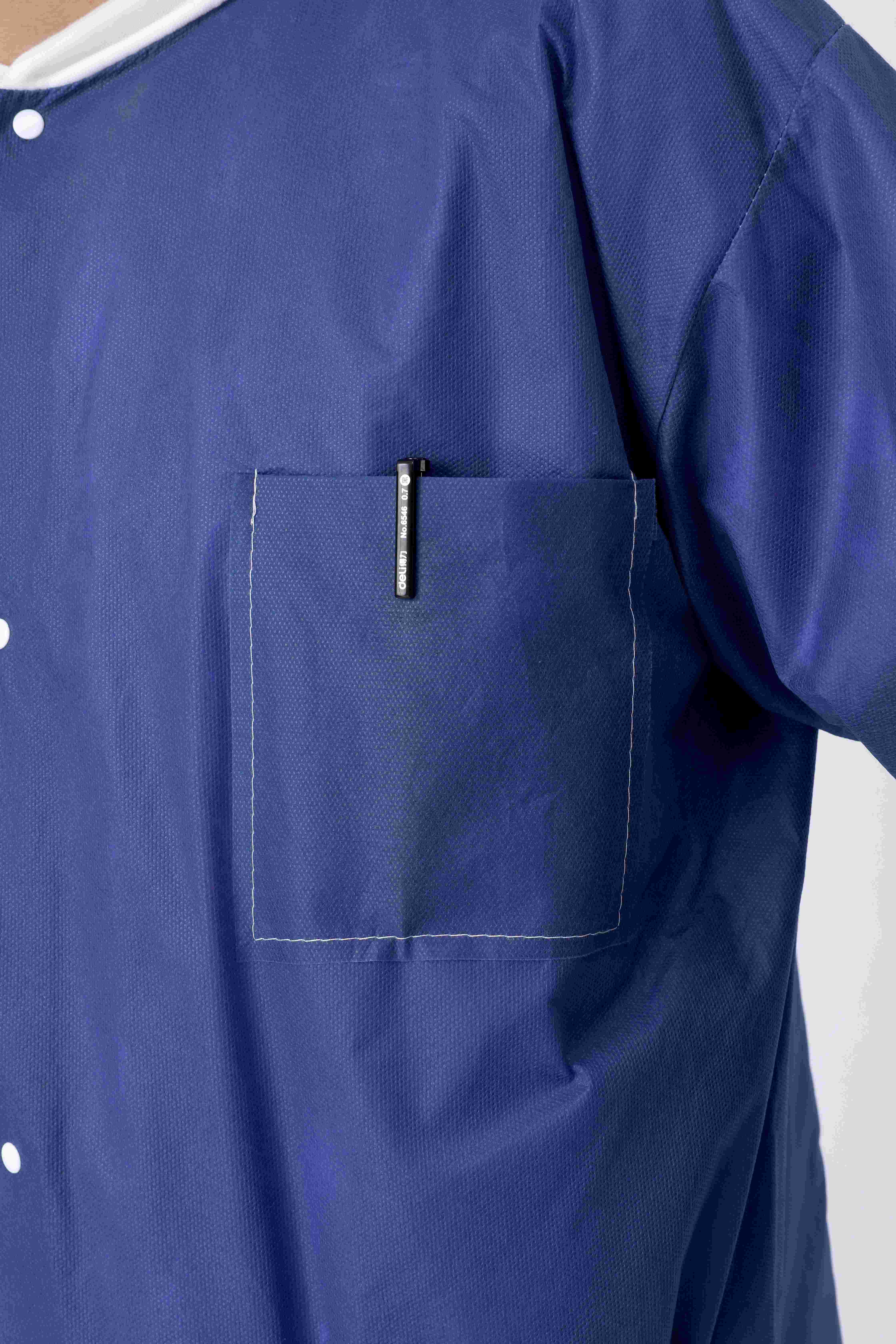 Batas de laboratorio desechables - Batas de laboratorio para hombres y mujeres - Bata de laboratorio hasta la rodilla con puños y cuello de punto - Chaqueta de laboratorio médico para adultos 