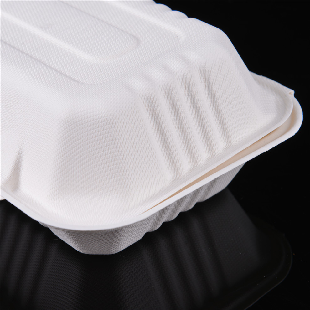 Envase para llevar disponible de la comida de la caña de azúcar de la placa de la caja de la cubierta del bagazo biodegradable de la mejor venta