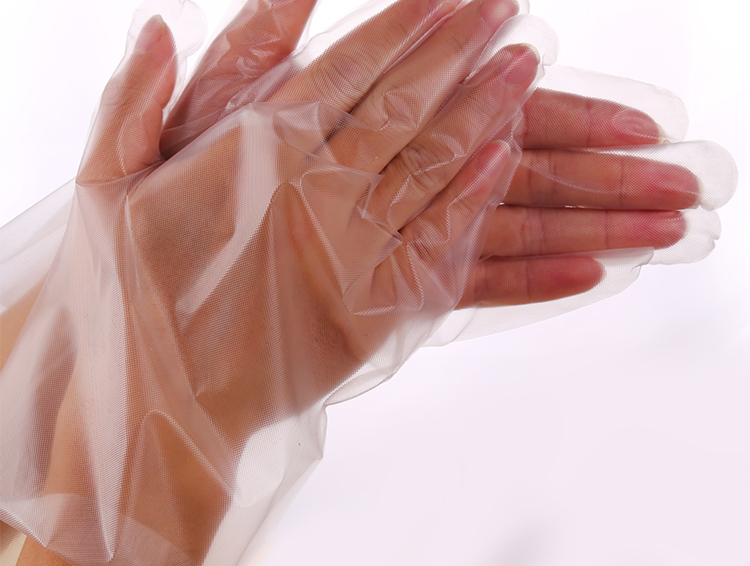 Guantes de plástico con relieve, polietileno fundido (CPE) de primera calidad, sin polvo, medianos, transparentes, perfectos para manipulación de alimentos |Guantes desechables aptos para alimentos para cocinar |Guantes seguros para alimentos a granel |Talla única Gran ajuste