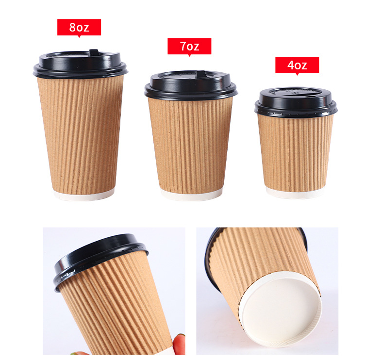 Taza de papel de té de 9oz, 10oz y 14oz, desechable, biodegradable, compostable, impreso en aduana, bebidas frías y calientes, jugo, tazas de café