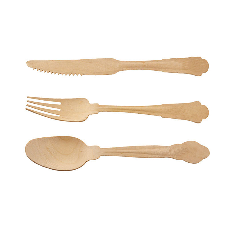 Juego de cubiertos desechables de madera, cubiertos de bambú, utensilio, cuchara, tenedor, cuchillo, servilleta, palillos de paja en juego